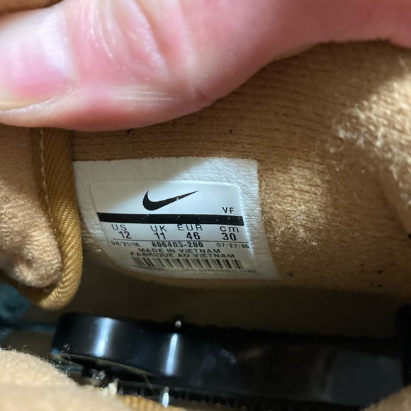 Mens Nike Air Force 1 Flax/Wheat Sz12  806403-200 - Picture 8 of 8